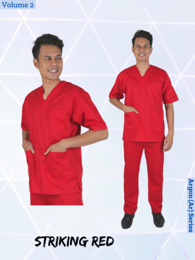 [ UNISEX ] SCRUB – STRIKING RED | ARGON SERIES VOL 2 (COMB COTTON)