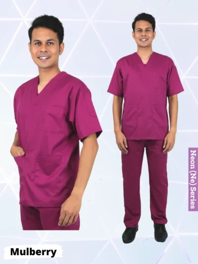 [ UNISEX ] SCRUB - MULBERRY | NEON SERIES (ORIMONO COTTON)
