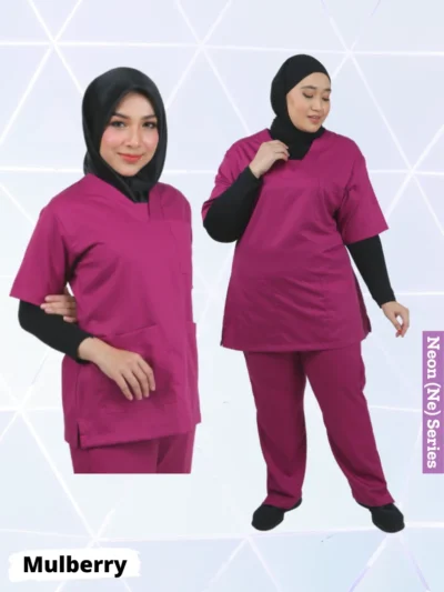 [ WOMEN ] SCRUB - MULBERRY | NEON SERIES (ORIMONO COTTON)